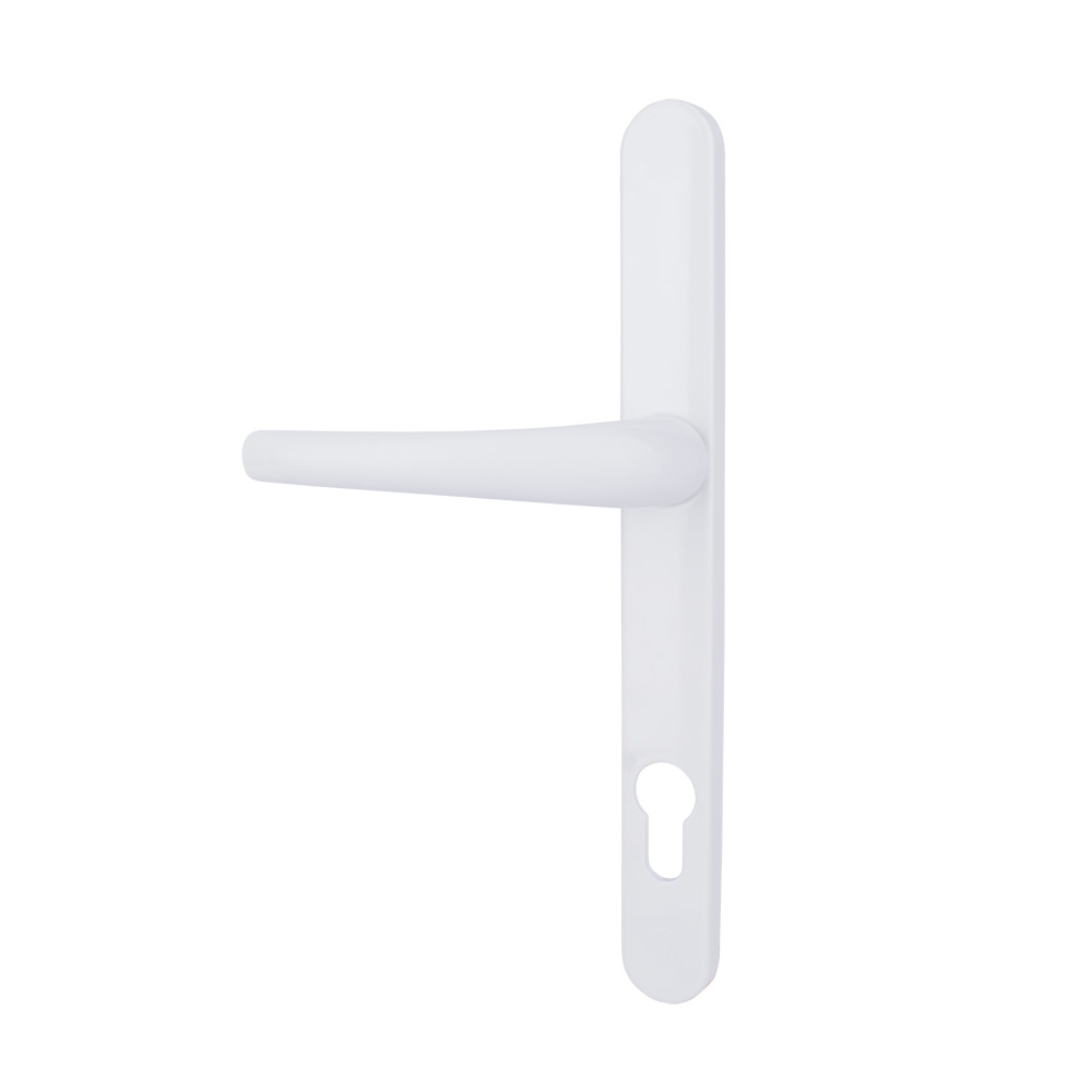 Vanguard Inline Narrow Backplate Sprung Lever Door Handle - White (Sold in Pairs)